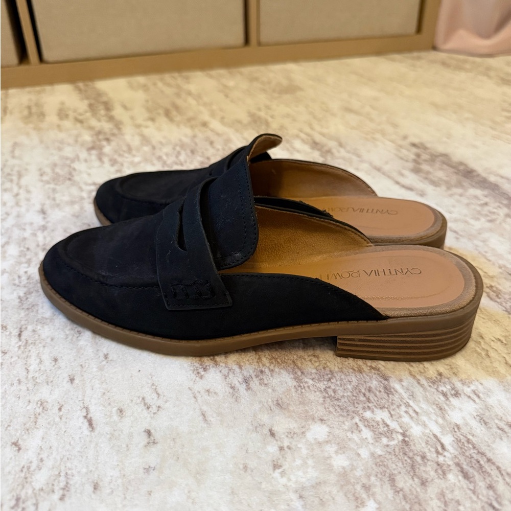 Cynthia Rowley Black Suede Loafers